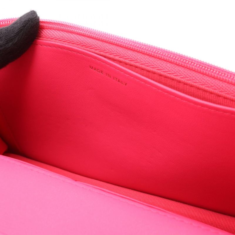 Chanel Shoulder Bag Quilted Ap3694 Fuchsia Pink Caviar Leather — view 8