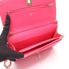 Chanel Shoulder Bag Quilted Ap3694 Fuchsia Pink Caviar Leather — view 3