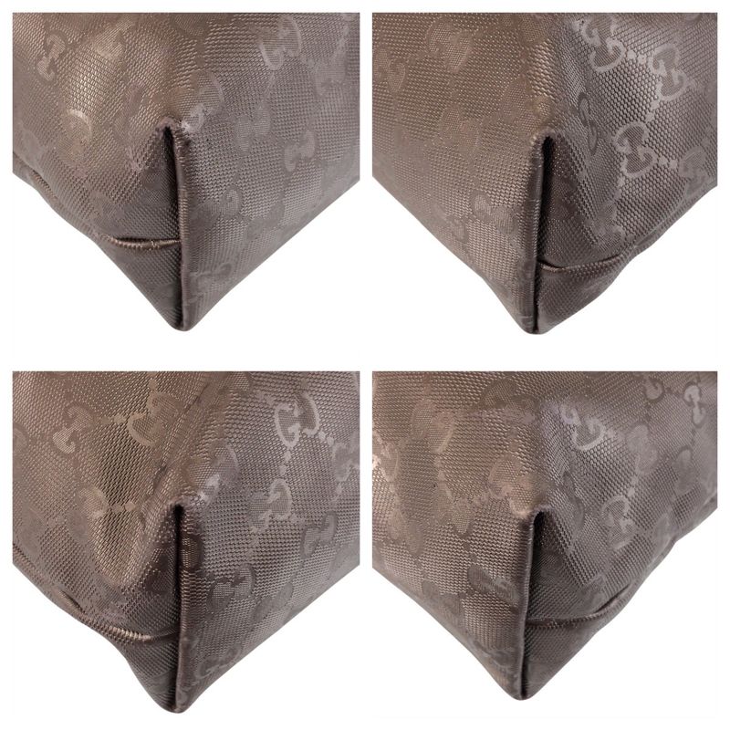 Gucci GG Imprime Gray Leather Tote Bag — view 3