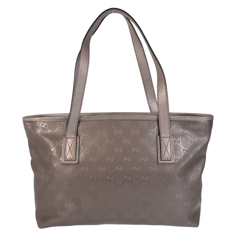 Gucci GG Imprime Gray Leather Tote Bag — view 2