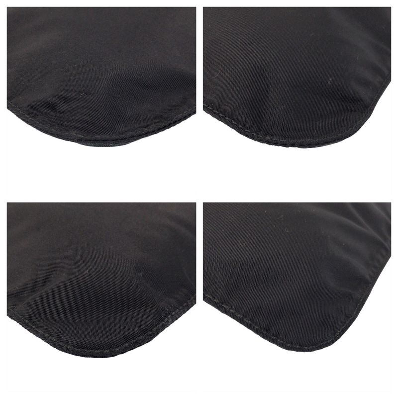Prada Tessuto Triangle Logo Plate Black Nylon Shoulder Bag Messenger — view 3