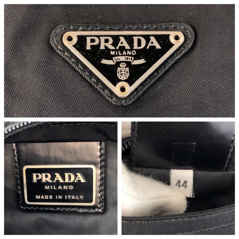 Prada Tessuto Triangle Logo Plate Black Nylon Shoulder Bag Messenger — view 4