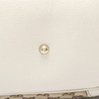 Gucci Tote Bamboo Horsebit GG Canvas Beige Ivory Leather — view 8