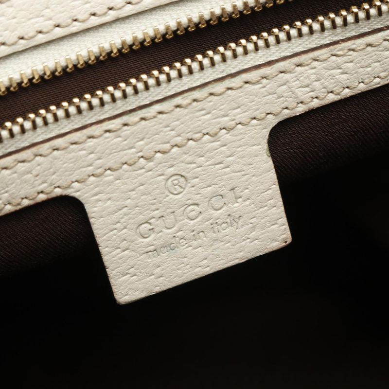 Gucci Tote Bamboo Horsebit GG Canvas Beige Ivory Leather — view 4