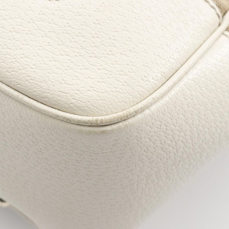 Gucci Tote Bamboo Horsebit GG Canvas Beige Ivory Leather — view 5