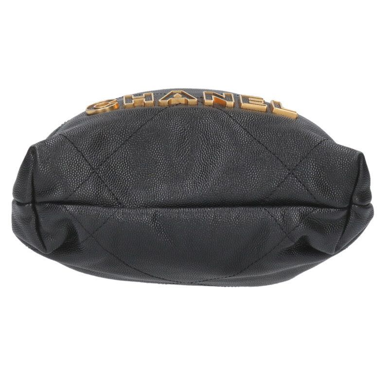 Chanel 22 Mini Cutout Logo Caviar Leather Chain Shoulder Bag — view 4