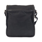 Prada Tessuto Triangle Logo Plate Black Silver Hardware Nylon Shoulder Bag — view 2