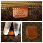 Celine Vintage Macadam Pattern Brown Gold Hardware Mc96 Tote Bag — view 4