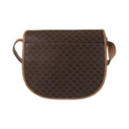 Celine Vintage Macadam Brown Gold Hardware Leather Shoulder Bag Pochette — view 2