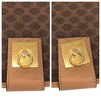 Celine Vintage Macadam Brown Gold Hardware Leather Shoulder Bag Pochette — view 5