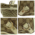 Gucci Beige Ivory Gold Hardware GG Canvas Tote Handbag — view 5