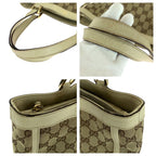 Gucci Beige Ivory Gold Hardware GG Canvas Tote Handbag — view 6