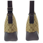 Gucci Beige Brown Silver Hardware GG Canvas Leather Crossbody — view 6