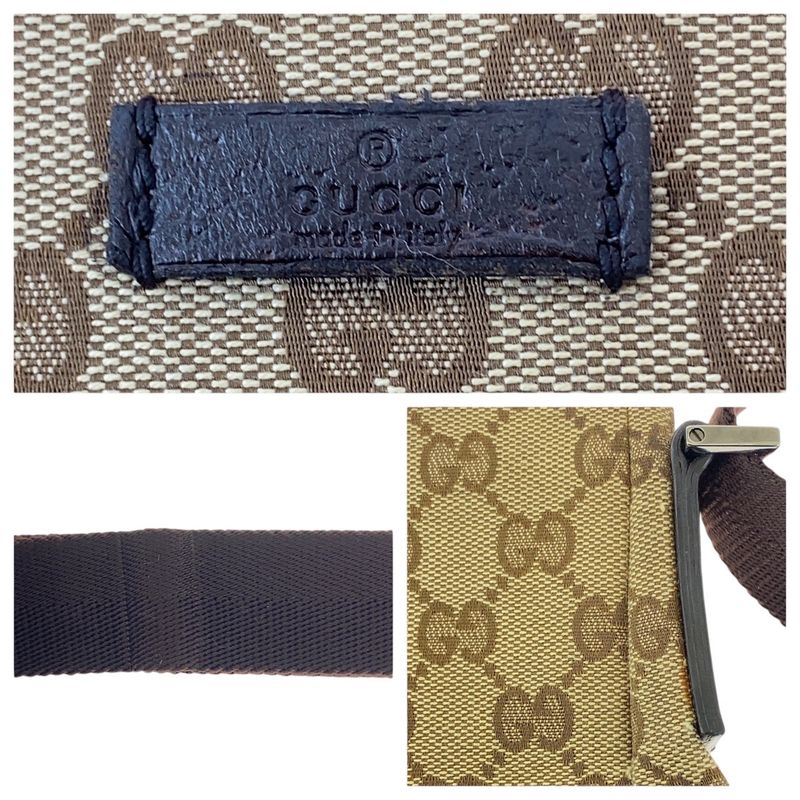 Gucci Beige Brown Silver Hardware GG Canvas Leather Crossbody — view 9