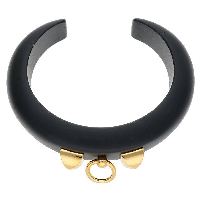Hermes Collier De Chien Wood Bangle — view 4