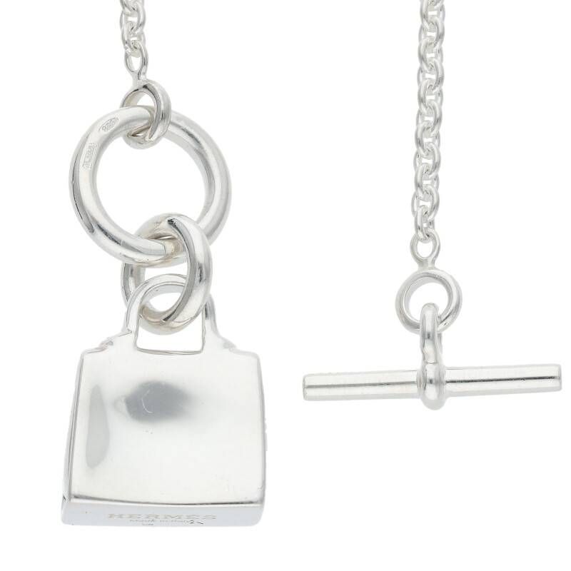 Hermes Amulet Kelly Silver Necklace 43 cm — view 4