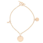 Hermes Exlibris PM 18K Pink Gold 1 Diamond Bracelet St — view 3