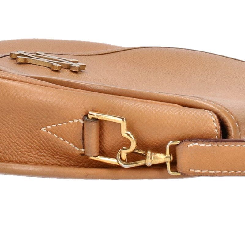Hermes Double H Stamped 00 Q Courchevel Leather Shoulder Bag — view 5