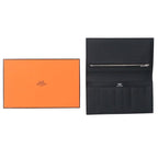 Hermes Citizen Twill Silk Quinn Vaux Epson Bifold Wallet — view 3