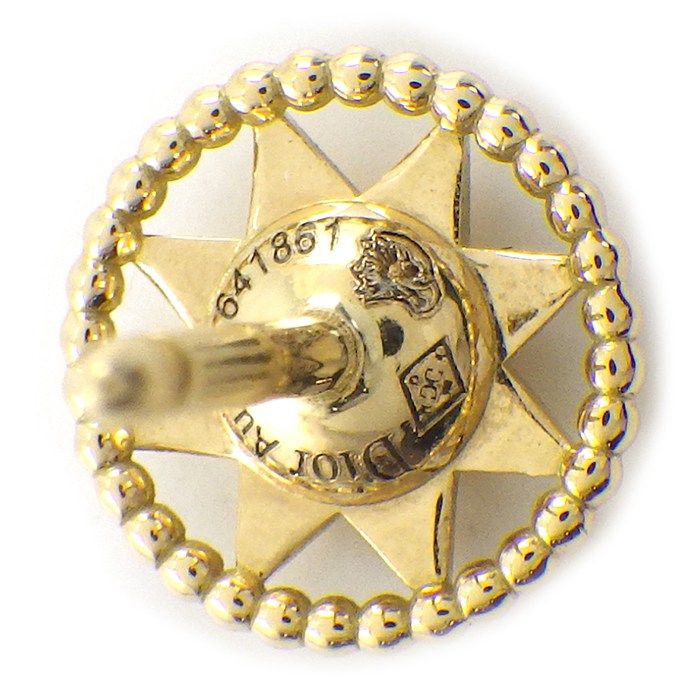 Christian Dior Earrings Rose Devan Small 0000 Star Circle Round — view 4