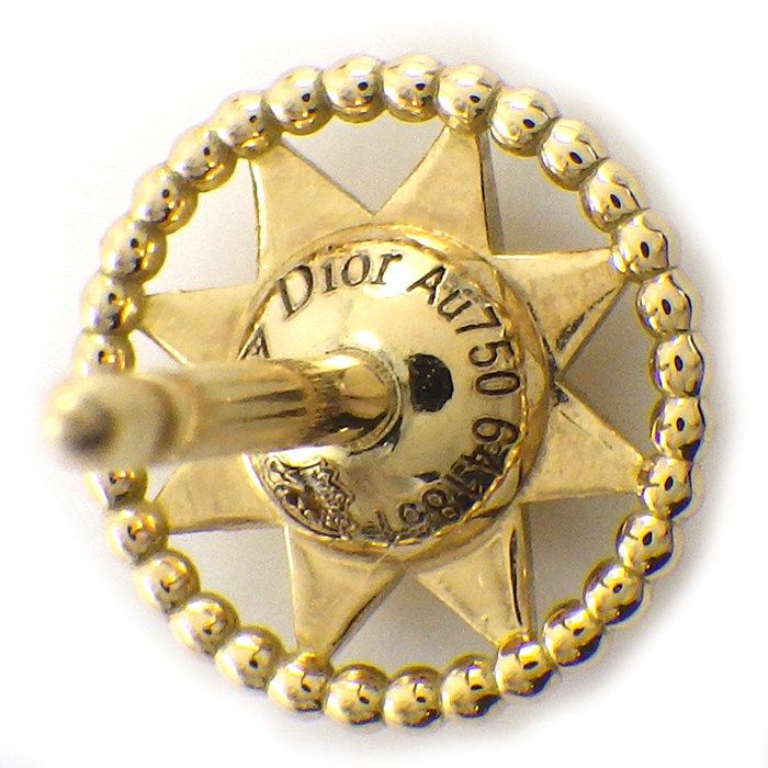 Christian Dior Earrings Rose Devan Small 0000 Star Circle Round — view 5