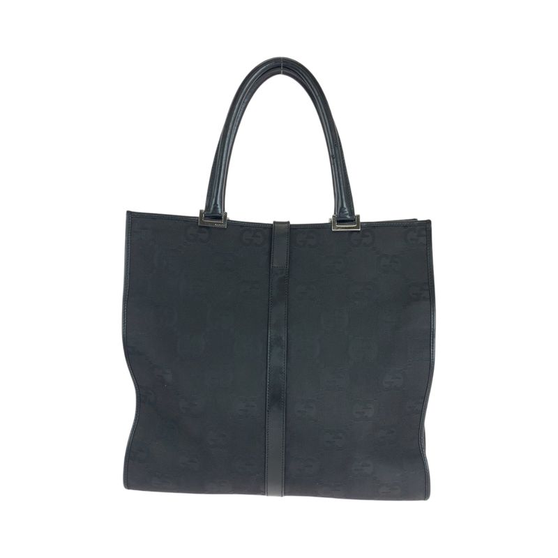 Gucci Jackie Black Silver Hardware GG Canvas 002 1064 Tote Bag Handbag — view 2