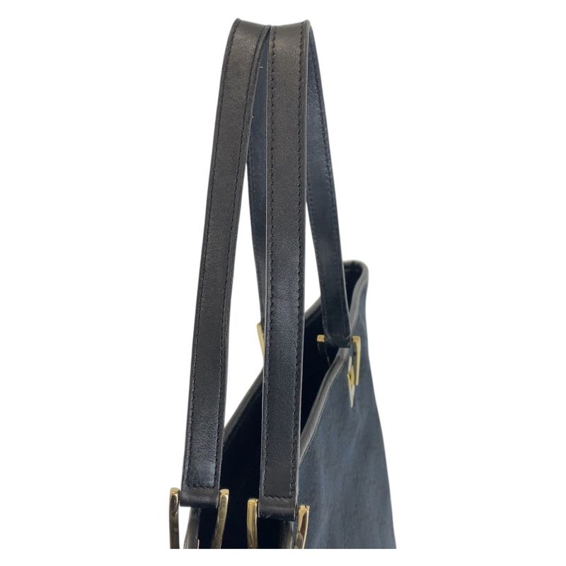 Gucci Black Gold Hardware GG Canvas Leather 002 1097 Tote Bag — view 8