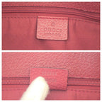 Gucci Beige Red Silver Hardware GG Canvas Tote Bag Handbag — view 4