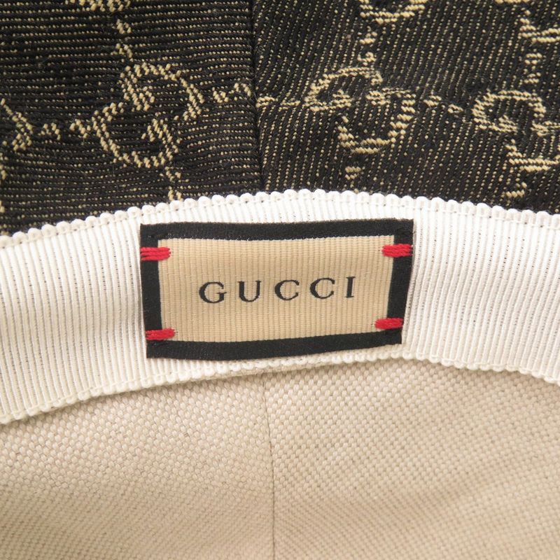 Gucci Bucket Hat Size M Cotton Black 1065 — view 4