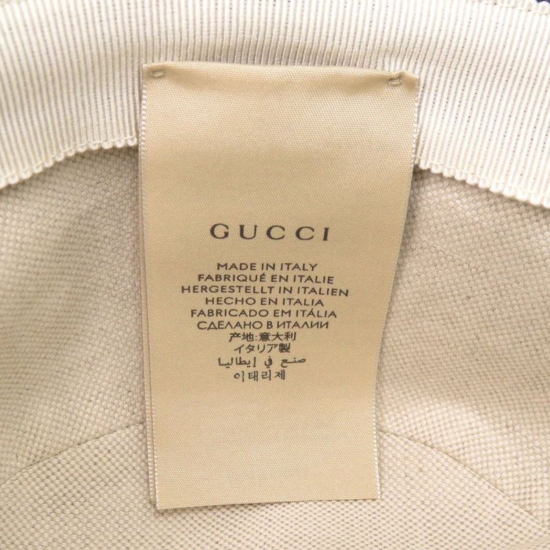 Gucci Bucket Hat Size M Cotton Black 1065 — view 5