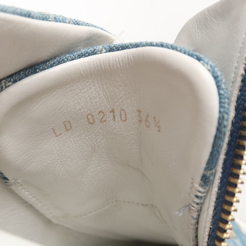 Louis Vuitton Stellar Line Sneakers Size 36.5 High Cut Denim Monogram — view 9
