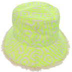 Fendi Marc Jacobs Collaboration Bucket Hat Cotton Polyester Neon Yellow — view 5
