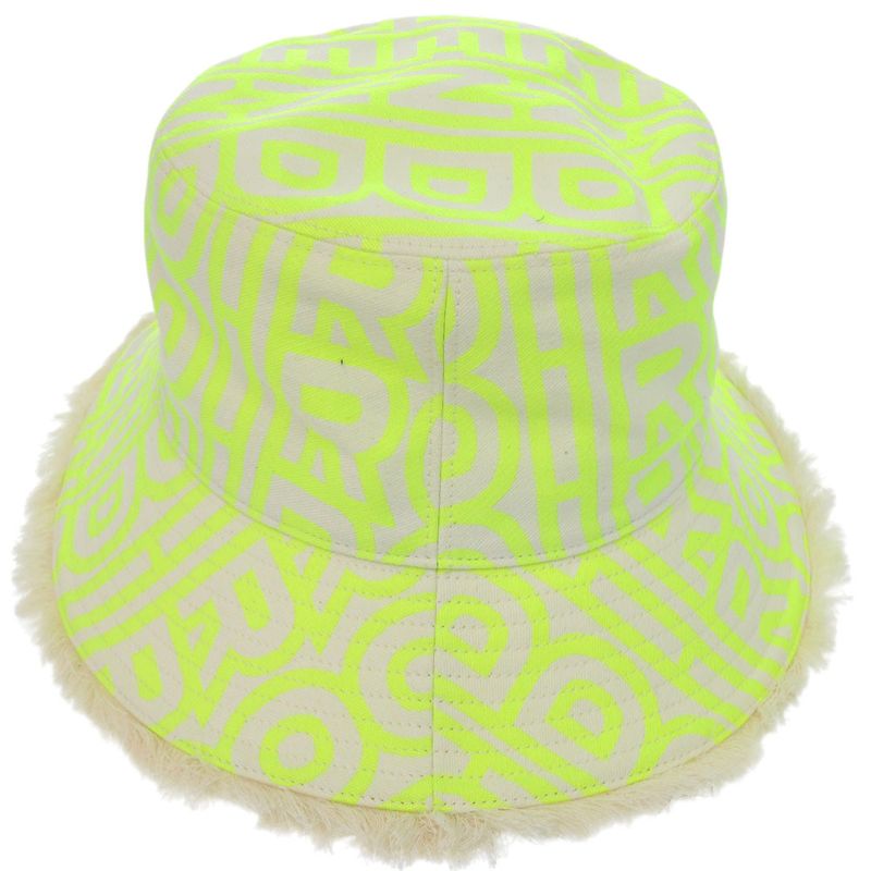 Fendi Marc Jacobs Collaboration Bucket Hat Cotton Polyester Neon Yellow — view 5