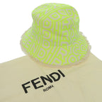Fendi Marc Jacobs Collaboration Bucket Hat Cotton Polyester Neon Yellow — view 2