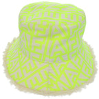Fendi Marc Jacobs Collaboration Bucket Hat Cotton Polyester Neon Yellow — view 4