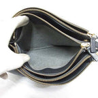 Celine Trio Large Shoulder Bag Leather Crossbody Black Storage with Aa — view 4