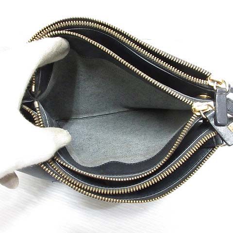 Celine Trio Large Shoulder Bag Leather Crossbody Black Storage with Aa — view 4