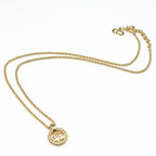 Dior Logo Necklace Gold Color 45.8 cm Rope Circle Costume Jewelry — view 7