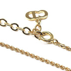 Dior Logo Necklace Gold Color 45.8 cm Rope Circle Costume Jewelry — view 6