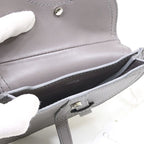 Dior Saddle Pouch Leather Gray CD Hook Hardware Mini Accessory — view 5