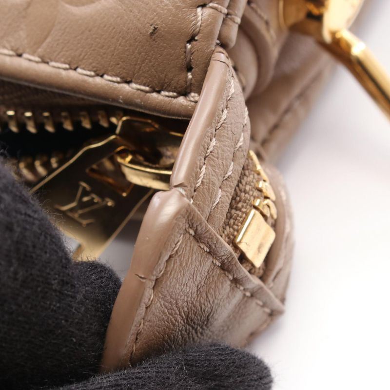 Louis Vuitton Shoulder Bag Couss in PM Monogram Taupe Leather — view 8