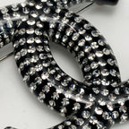 Chanel Coco Mark Rhinestone Brooch D21 K Black Resin — view 5