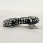 Chanel Coco Mark Rhinestone Brooch D21 K Black Resin — view 4