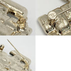 Chanel Coco Mark Perfume Bottle Motif Brooch B24 C Gold GP Rhinestone — view 8