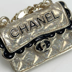 Chanel Quilted Bag Motif Pin Brooch C24 B Gold GP — view 5