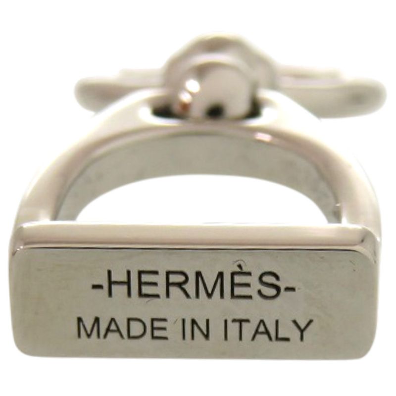 Hermes Etlier Scarf Ring Metal Silver 0576 — view 6