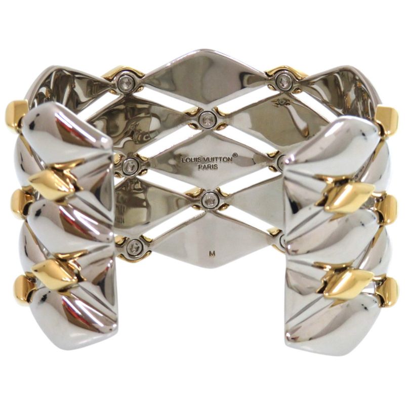Louis Vuitton Bracelet Maltage Studded Metal Gold Bangle 0705 — view 5