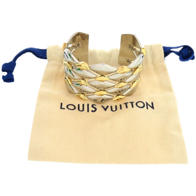 Louis Vuitton Bracelet Maltage Studded Metal Gold Bangle 0705 — view 3