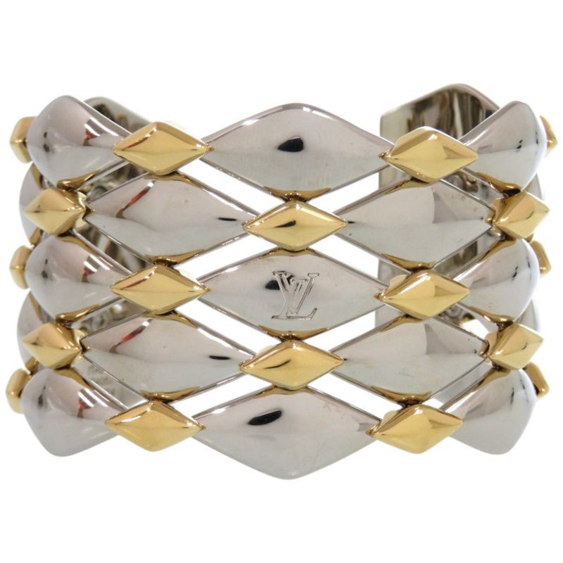 Louis Vuitton Bracelet Maltage Studded Metal Gold Bangle 0705 — view 4