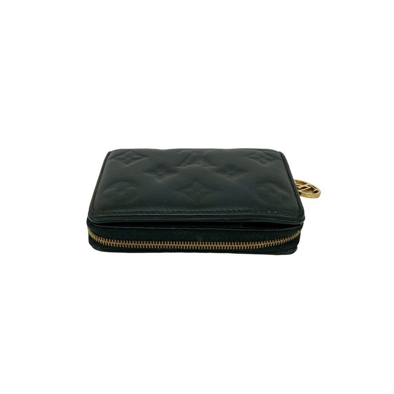 Louis Vuitton Portefeuille Monogram Empreinte Leather Round Zip Bifold Wallet — view 3